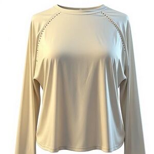 Thrive Societe Women's Cream Long Sleeve Active top